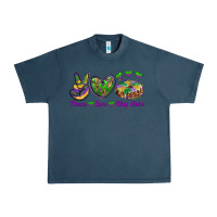 Midnight Navy Peace Love King Cake Urban Heavy Tee - RanaPortraitStore