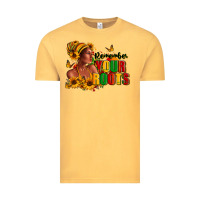 Vintage Mustard Remember your roots Afro American Vintage Tee - RanaPortraitStore