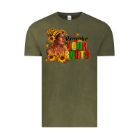 Vintage Olive Remember your roots Afro American Vintage Tee - RanaPortraitStore