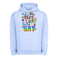 Pigment Grape Ice Western It's Great Day To Be Gay Urban Hoodie - BundleAndBundleShop