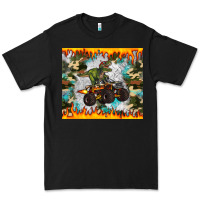 Black monster truck dinosaur t rex tumbler Premium Tee - Artiststas