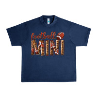 Navy football mini with leopard Urban Heavy Tee - texasbilliewilder
