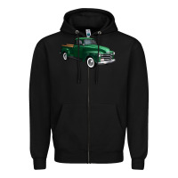 Western Green Truck Right 34 View 1 Zipper Hoodie | Teevron