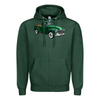 Sports Green western green truck right 34 view 1 Zipper Hoodie - FaDigitalArtStudio
