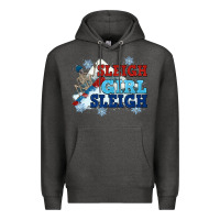 Charcoal Heather winter sleigh girl sleigh Premium Hoodie - NancyCooperArtShop