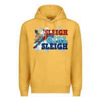 Mustard winter sleigh girl sleigh Premium Hoodie - NancyCooperArtShop