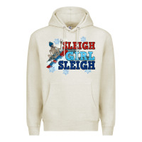 Oatmeal Heather winter sleigh girl sleigh Premium Hoodie - NancyCooperArtShop