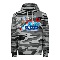 Slate Camo winter sleigh girl sleigh Premium Hoodie - NancyCooperArtShop