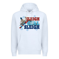 White winter sleigh girl sleigh Premium Hoodie - NancyCooperArtShop