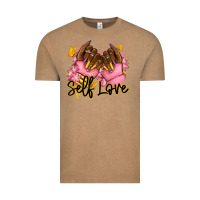 Vintage Coffee Self love pink afro nails Vintage Tee - RanaPortraitStore
