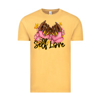 Vintage Mustard Self love pink afro nails Vintage Tee - RanaPortraitStore