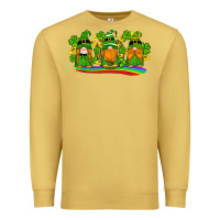 Antique Gold st patricks day gnomes shamrock gold rainbow Premium Sweatshirt - Artiststas