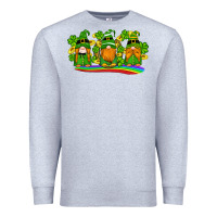 Heather Grey st patricks day gnomes shamrock gold rainbow Premium Sweatshirt - Artiststas