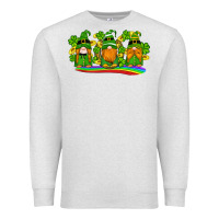 Oatmeal Heather st patricks day gnomes shamrock gold rainbow Premium Sweatshirt - Artiststas