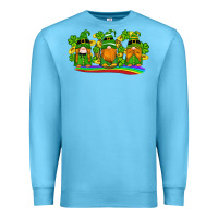 Ocean Blue st patricks day gnomes shamrock gold rainbow Premium Sweatshirt - Artiststas