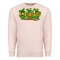 Pale Pink st patricks day gnomes shamrock gold rainbow Premium Sweatshirt - Artiststas