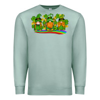 Seafoam st patricks day gnomes shamrock gold rainbow Premium Sweatshirt - Artiststas