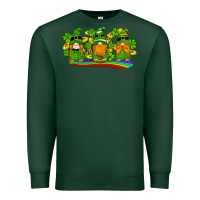 Sports Green st patricks day gnomes shamrock gold rainbow Premium Sweatshirt - Artiststas