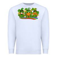 White st patricks day gnomes shamrock gold rainbow Premium Sweatshirt - Artiststas