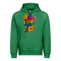 Emerald LGBTQ+ Lightnin' Bolt With Sunflower Urban Hoodie - BundleAndBundleShop