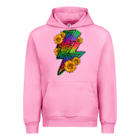 Fuchsia Pink LGBTQ+ Lightnin' Bolt With Sunflower Urban Hoodie - BundleAndBundleShop