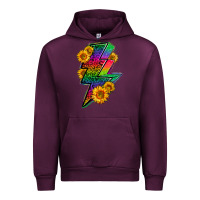 Mauve Wine LGBTQ+ Lightnin' Bolt With Sunflower Urban Hoodie - BundleAndBundleShop