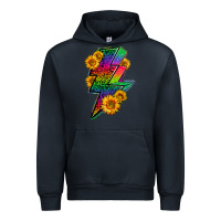 Navy LGBTQ+ Lightnin' Bolt With Sunflower Urban Hoodie - BundleAndBundleShop