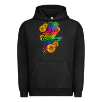 Pigment Black LGBTQ+ Lightnin' Bolt With Sunflower Urban Hoodie - BundleAndBundleShop