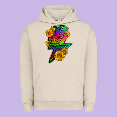 Lgbtq+ Lightnin' Bolt With Sunflower Urban Hoodie Designed By Bundleandbundleshop