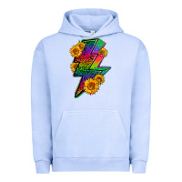 Pigment Grape Ice LGBTQ+ Lightnin' Bolt With Sunflower Urban Hoodie - BundleAndBundleShop