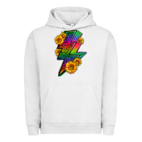 Pigment Lunar Rock LGBTQ+ Lightnin' Bolt With Sunflower Urban Hoodie - BundleAndBundleShop