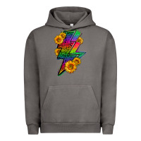 Pigment Tornado LGBTQ+ Lightnin' Bolt With Sunflower Urban Hoodie - BundleAndBundleShop