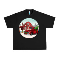 Black Christmas farm Christmas Urban Heavy Tee - BarkalooDesign
