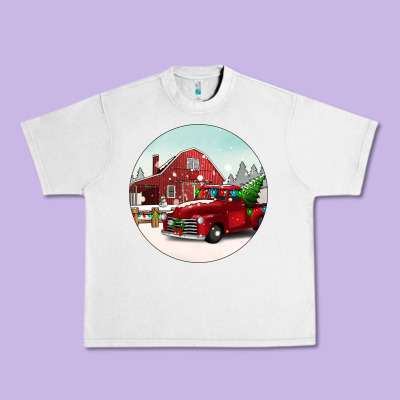 Christmas Farm Christmas Urban Heavy Tee Designed By Barkaloodesign