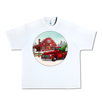 White Christmas farm Christmas Urban Heavy Tee - BarkalooDesign