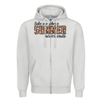 Dove Grey take me where summer never ends Zipper Hoodie - CowhideDigitalArt