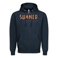Navy take me where summer never ends Zipper Hoodie - CowhideDigitalArt
