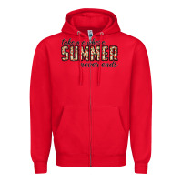 Red take me where summer never ends Zipper Hoodie - CowhideDigitalArt