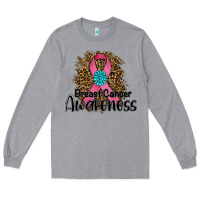 Heather Grey breast cancer awareness Long Sleeve Tee - RanaPortraitStore