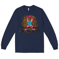 Navy breast cancer awareness Long Sleeve Tee - RanaPortraitStore