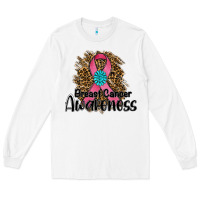 White breast cancer awareness Long Sleeve Tee - RanaPortraitStore