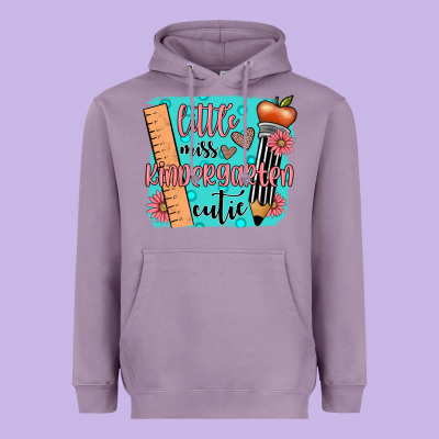 Little Miss Kindergarten Cutie Heavyweight Hoodie Designed By Jahusdesignshop