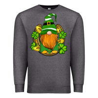 Charcoal Heather st patricks day gnomes horseshoe shamrock gold Premium Sweatshirt - Artiststas