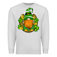 Dove Grey st patricks day gnomes horseshoe shamrock gold Premium Sweatshirt - Artiststas