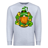 Heather Grey st patricks day gnomes horseshoe shamrock gold Premium Sweatshirt - Artiststas