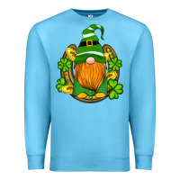 Ocean Blue st patricks day gnomes horseshoe shamrock gold Premium Sweatshirt - Artiststas