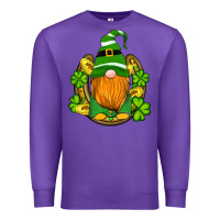 Purple st patricks day gnomes horseshoe shamrock gold Premium Sweatshirt - Artiststas