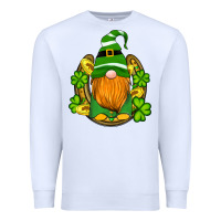 White st patricks day gnomes horseshoe shamrock gold Premium Sweatshirt - Artiststas