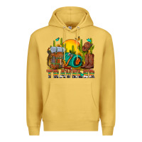 Antique Gold western traveler cowboy Premium Hoodie - NancyCooperArtShop