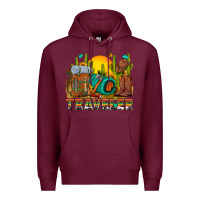 Burgundy western traveler cowboy Premium Hoodie - NancyCooperArtShop